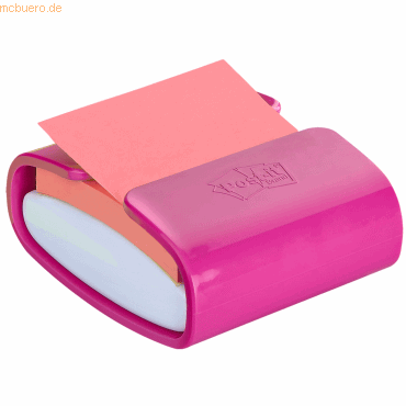 Post-it Z-Notes Haftnotizspender Super Sticky Z-Notes gefüllt fuchsia von Post-it Z-Notes