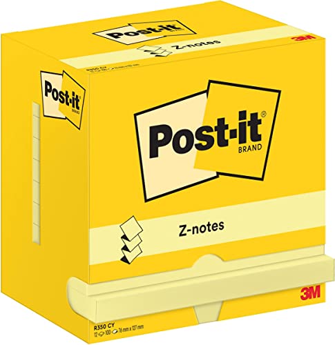 Memoblok 3M Post-it Z-Note R350 76x127mm geel von Post-it Z-notes
