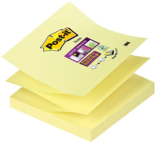 Post-it, Farbige Haftnotizen, 12er Vorteilspack Sticky Z-Notes, Bunte Klebezettel und Haftnotizzette, Selbstklebende Notizzettel für Büro und Studenten, 12 Blöcke à 90 Post-Its, 76 x 76 mm, Mittel von Post-it