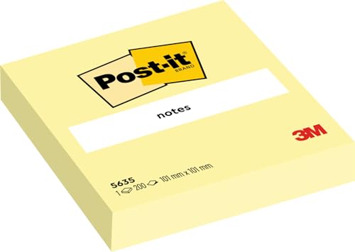 Post-it Notes, Gelb, 200 Blatt, 101 mm x 101 mm - Selbstklebende Notizzettel zum Notieren, für To-Do-Listen und als Erinnerung von Post-it