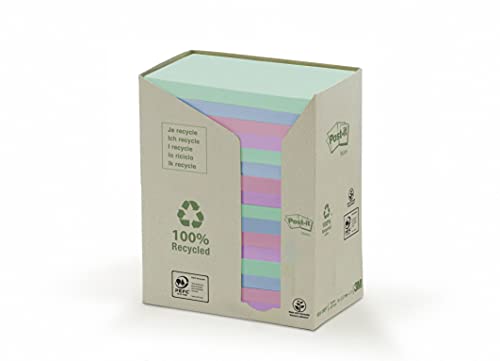 Post-it 655-1RPT Haftnotiz Recycling Pastell Rainbow Notes Tower von Post-it