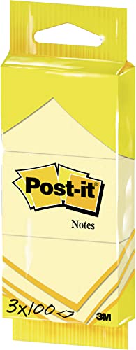 Post-it 6810GB Haftnotiz Notes, 38 x 51 mm, 70 g/qm, 100 Blatt, 3 Block, gelb von Post-it