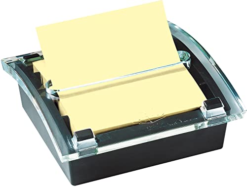 Post-it Z-Notes Acrylspender - inklusiv 1 Block R330, 76 x 76 mm, 100 Blatt, , schwarz/transparent von Post-it