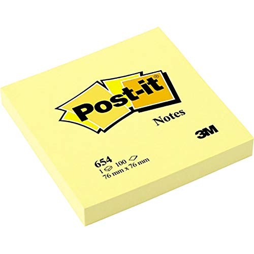 Post-it Haftnotiz 654 76mm x 76mm Gelb 100 Blatt von Post-it