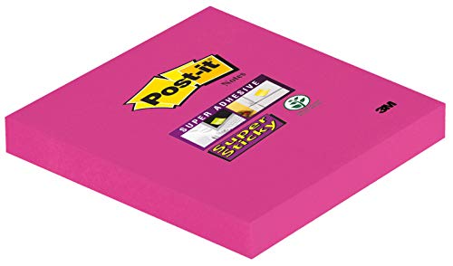 Post-it Haftnotiz 654SPI 76mm x 76mm Ultrapink 90 Blatt, pink-ultra, 1 Stück von Post-it