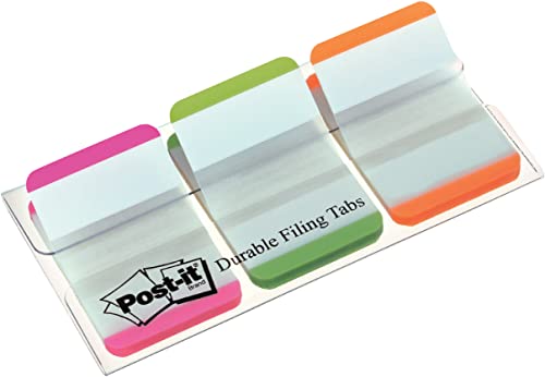 Post-it 142993 Haftstreifen Index Strong 686L-PGO – Haftnotizen in 25,4 x 18 mm mit extra starker Klebkraft – 3 Haftstreifen Blöcke à 22 Blatt in 3 Farben im praktischen Spender von Post-it