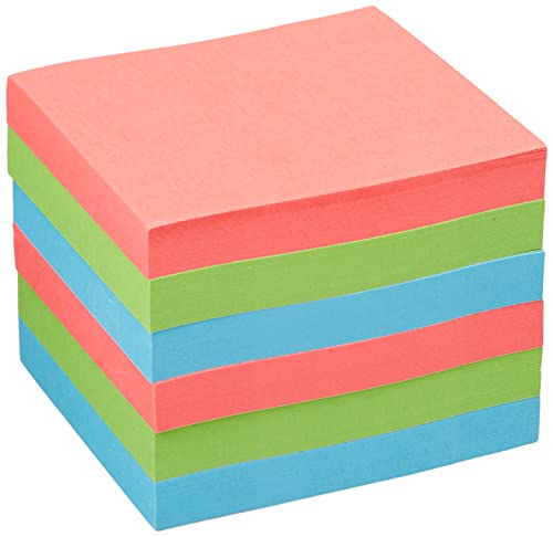 Post-it R3306SJ Haftnotiz Super Sticky Z-Notes 76 x 76 mm, 90 Blatt, 6 Stück, mohnrot, neongrün, ultrablau von Post-it