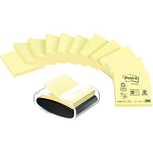 Post-it Recycling Z-Notes Spender, anthrazit/transparent von Post-it