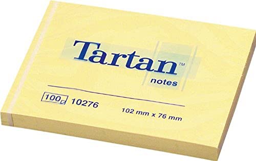 Tartan 010276 Haftnotiz Notes (102 x 76 mm, 1 Block, 100 Blatt) gelb von Tartan