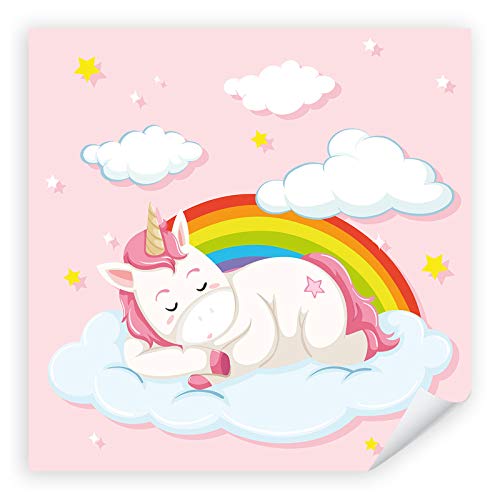 Postereck - 2290 - Einhorn Plakat, Regenbogen Kinderzimmer Traum - Kinder Kinderzimmer Kinderbild Wandposter Fotoposter Bilder Wandbild Wandbilder - Poster - 40,5cm x 40,5cm von Postereck