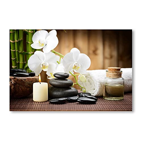 Postereck - 2685 - Wellness, Steine Blüte Kerze Duftöl Orchideen Öl - Wandposter Fotoposter Bilder Wandbild Wandbilder - Poster - 3:2-91,0 cm x 61,0 cm von Postereck