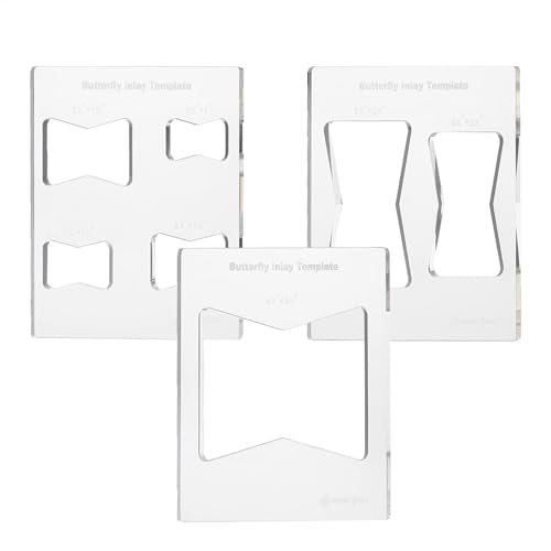 Bowtie Router Template Jig Kit, 3X Clear Acrylic Template, Parts, Tool, Transparent, Clearly Marked Measurements for Enhancing Projects von Poupangke