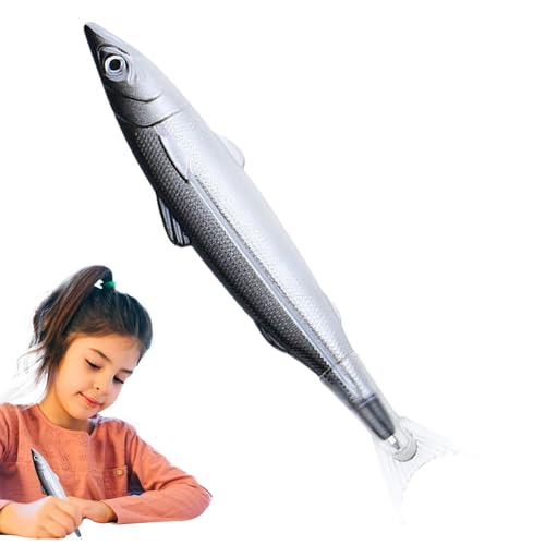 Poupangke Lustige Stifte – Kugelschreiber in Fischform, Meerestier-Kugelschreiber, realistische Fischdekoration, Angel-Partygeschenke für Kinder, und Mädchen von Poupangke