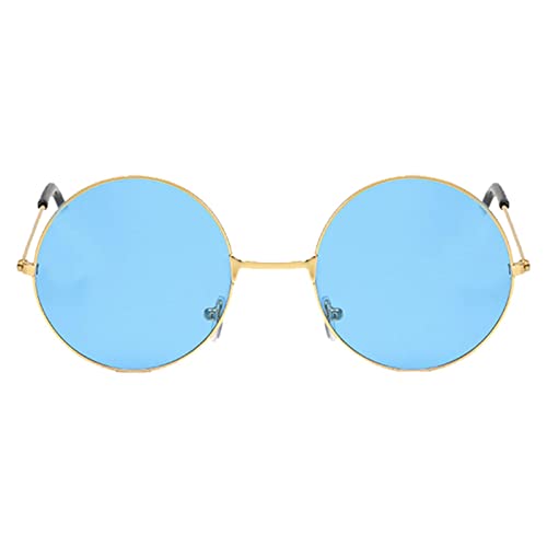 Povanjer 70er Sonnenbrille - Retro-Hippie-Brille mit runden getönten Gläsern | Farbige Sonnenbrillen für Männer, Frauen, Kostüme, Partys, Geschenke von Povanjer