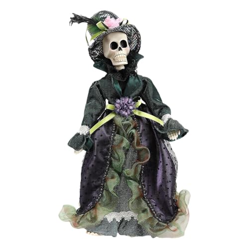 Povanjer Gothic-Puppen, Gruselpuppen | Horror Skelett Puppe Halloween Geist Figur,Halloween-Stoffpuppenspielzeug, Tischdekoration für Halloween, Herbsternte, Feiertage von Povanjer