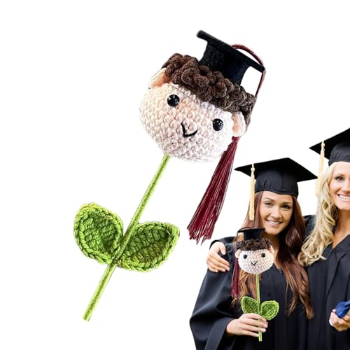 Häkelblume für den Abschluss, Blumenstrauß für Abschlussfeier, Häkelstrauß, Doktorhut, Häkelpuppe, und Mädchen, Häkelblume für den Abschluss, Blumenstrauß für Abschlussfeier, Häkelstrauß, Doktorhut, Häkelpuppe, und Mädchen, von Povanjer