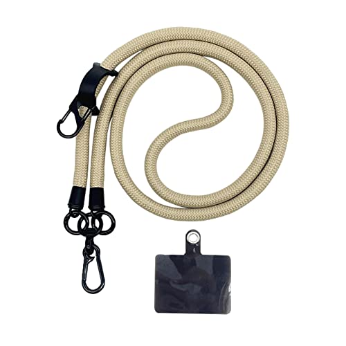 Povanjer Telefonseil-Lanyard, Handy-Lanyards für den Hals, 10 mm dick, mit Abstandshalter, Dicker Anti-Diebstahl-Handygurt um den Hals, Handyhalter für Outdoor-Aktivitäten, Reisen von Povanjer