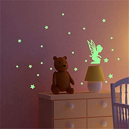 Wandaufkleber, die im Dunkeln leuchten, leuchtende Feen-Aufkleber für die Decke – ablösbarer fluoreszierender Aufkleber für Mädchen Schlafzimmer, Kindergarten, Wohnzimmer, Klassenzimmer von Povanjer