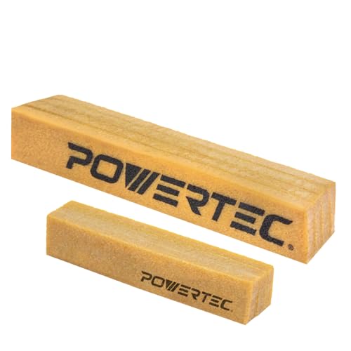 POWERTEC 72209 Schleif-Reinigungsstäbchen 12 x 2 x 2 und 8 x 1,5 x 1,5 für Schleifbänder & Scheiben, Naturkautschuk-Radiergummi – Holzbearbeitungswerkstatt Werkzeuge für Schleifperfektion von PowerTec