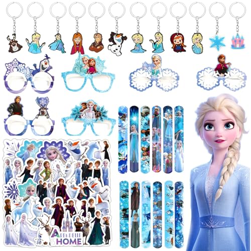 80 Stück Mitgebsel Kindergeburtstag Set, Eiskönigin Mitgebsel Geburtstag, Gastgeschenke Kinder Deko elsa Party, Give Aways Kindergeburtstag Mädchen, Spielzeug FüR Kinder Partybeutelfüller von Powmag