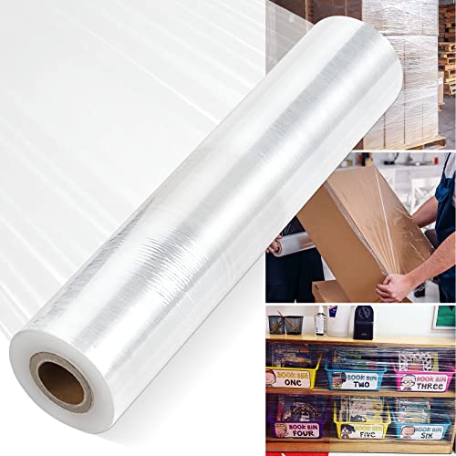 Verpackungsfolie, Verpackungsfolie Rolle, Verpackungsfolie Transparent 30 cm breit, Verpackungsfolie für Möbel, Transparent Strechfolienrolle für Möbel, Umzug, Paletten, Transport von Powmag