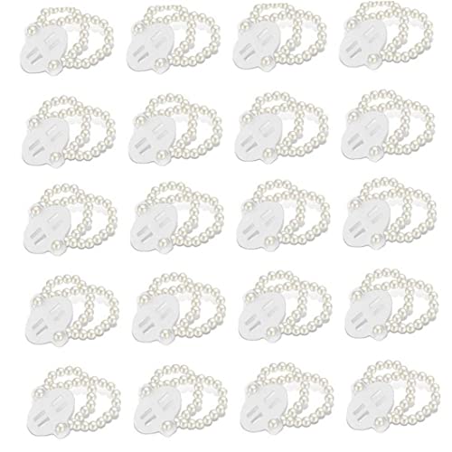 20 Stücke Elastic Perle Armist Corsage Bands Hochzeit Korsages Perlenarmband Hand Blumen Dekor Für Prom Beach Party von Ppmter