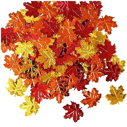 Ppmter Thanksgiving Confetti Herbst Konfetti Maple Leaf Herbst Tabelle Streuung Konfetti Für Halloween Weihnachtszeit Hochzeit Werfen Konfetti Tischdekoration von Ppmter