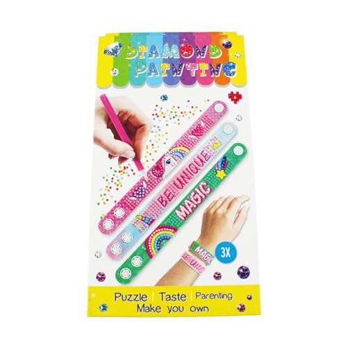 Pracht Creatives Hobby 6048-20021 Diamond Painting Armbänder, 3 Stück, Bastelset zum Gestalten eines persönlichen Armbandes mit Glitzersteinchen, für Kinder ab 5 Jahren von Pracht Creatives Hobby