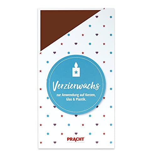 Pracht Creatives Hobby 7001-98 Verzierwachsplatten in metallic kupfer, 2 Stück, ca. 200 x 100 x 0,5 mm, Wachsplatten zum Modellieren und Verzieren von Kerzen von Pracht Creatives Hobby