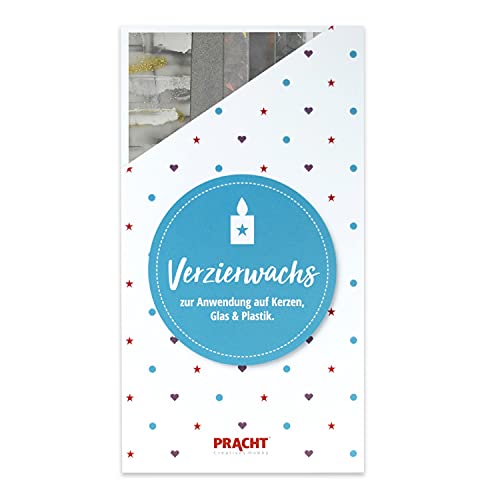 Pracht Creatives Hobby 7050-20925 Verzierwachsplatten Mix in silber, 5 Platten, ca. 200 x 50 x 0,5 mm, Wachsplatten zum Modellieren und Verzieren von Kerzen von Pracht Creatives Hobby