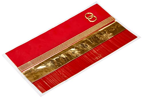 Pracht Creatives Hobby 7073-20245 Verzierwachsplatten Mix rot / gold, 3 halbe Wachsplatten, ca. 200 x 50 x 0,5 mm, ein Wachsstreifen und ein Sonderzeichen, zum Modellieren und Verzieren von Kerzen von Pracht Creatives Hobby