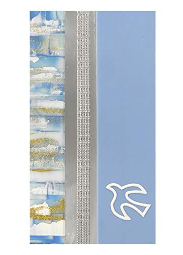 Pracht Creatives Hobby 7073-20485 Wachsplatten Mix hellblau / silber, 3 halbe Wachsstreifen mit einem Motiv, ca. 200 x 50 x 0,5 mm, zum Modellieren und Verzieren von Kerzen von Pracht Creatives Hobby