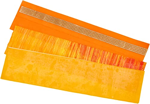 Pracht Creatives Hobby 7074-20075 Verzierwachsplatten Mix orange / gold, 3 halbe Wachsplatten, ca. 200 x 50 x 0,5 mm und ein Wachsstreifen, zum Modellieren und Verzieren von Kerzen von Pracht Creatives Hobby