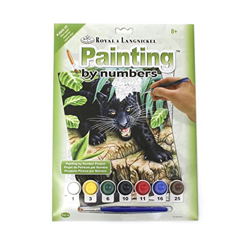 Pracht Creatives Hobby Royal & Langnickel - Malen nach Zahlen Schwarzer Panther, enthält Farben und Pinsel, für Erwachsene und Kinder ab 8 Jahren, Mittel von Pracht Creatives Hobby