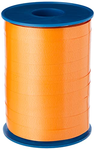 C.E. PATTBERG Geschenkband orange, 250 Meter Ringelband 10 mm zum Basteln, Dekorieren & Verpacken von Geschenken zu jedem Anlass von PRÄSENT