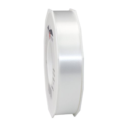 C.E. PATTBERG Geschenkband weiss, 91 Meter Ringelband 25 mm zum Basteln, Dekorieren & Verpacken von Geschenken zu jedem Anlass von Morex Ribbon