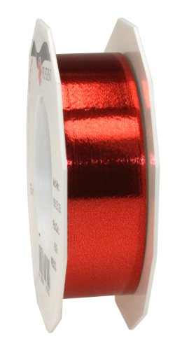 Präsent C.E. Pattberg Mexico Geschenkband metallic rot, 25 m Ringelband zum Einpacken von Geschenken, 25 mm Breite, Zubehör zum Dekorieren & Basteln, Dekoband, Anlass von Präsent