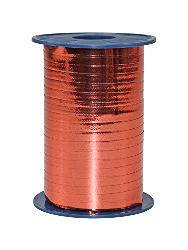 PRÄSENT C.E. Pattberg Mexico Geschenkband metallic Terracotta, 400 m Ringelband zum Einpacken von Geschenken, 5 mm Breite, Zubehör zum Dekorieren & Basteln, Dekoband, Anlass von PRÄSENT