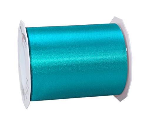 PRÄSENT ADRIA/SATIN aquamarin, 25 m Satinband zum Einpacken von Geschenken, 112 mm Breite, Geschenkband zum Dekorieren & Basteln, Dekoband für Präsente, zu jedem Anlass von PRÄSENT