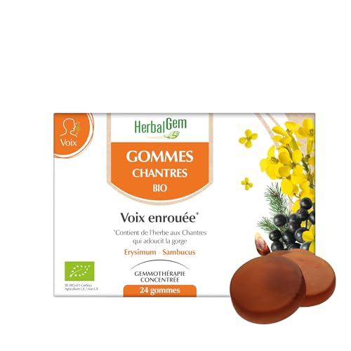 HerbalGem Radiergummi, Bio, für strahlende Stimme, 24 Radiergummis von Pranarom