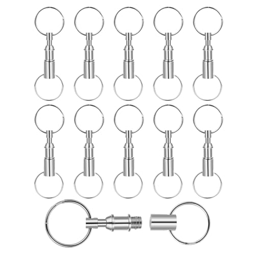 Prasacco 11 Stück Schlüsselanhänger Set, Karabiner Schlüsselanhänger Basteln Set mit Schnellverschluss Abnehmbare Schlüsselringe zum Auseinanderziehen Schlüsselzubehör Machen für DIY Schmuck Handwerk von Prasacco