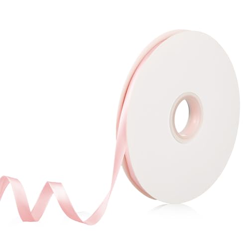 Prasacco Rosa Satinband, 91,5m x 1cm Geschenkband aus Polyester Exquisite Dekobänder für Geschenkverpackungen, Blumenstraußverpackungen, Schleifenherstellung, Hochzeitsdekoration, DIY-Kunsthandwerk von Prasacco