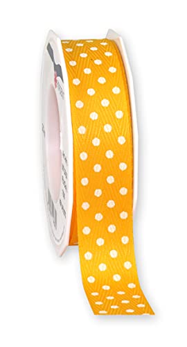 Prasent New Life DOTS bedrucktes recyceltes Materialband, gelb, Länge, Breite, Polyester, 25 mm-20 m von Prasent