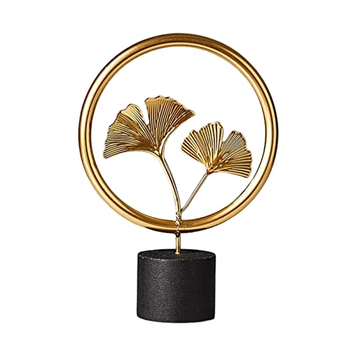 Pratvider Metal Gold Ginkgo Leaf Crafts - Blattgold Figuren Eisen Handwerk Ornamente | Kreative Metall-Hochzeits-Desktop-Dekoration Abstrakte Verzierung von Pratvider