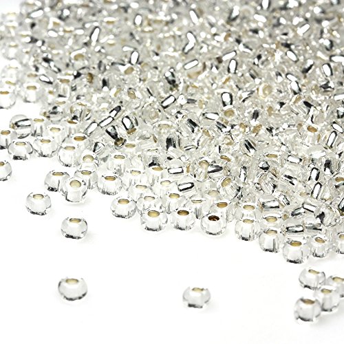 Preciosa Beads Unlimited Silber gefüttert Tschechische Glas Rocailles/Samen in 8/0-pack von 100 g von Preciosa