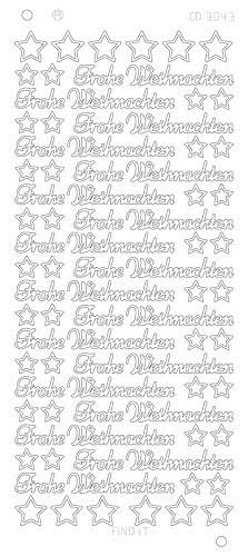 Find It Spiegel-Stickerbogen Frohe Weihnachten Platinum 100 x 230mm Gold. Gold von Precious Marieke