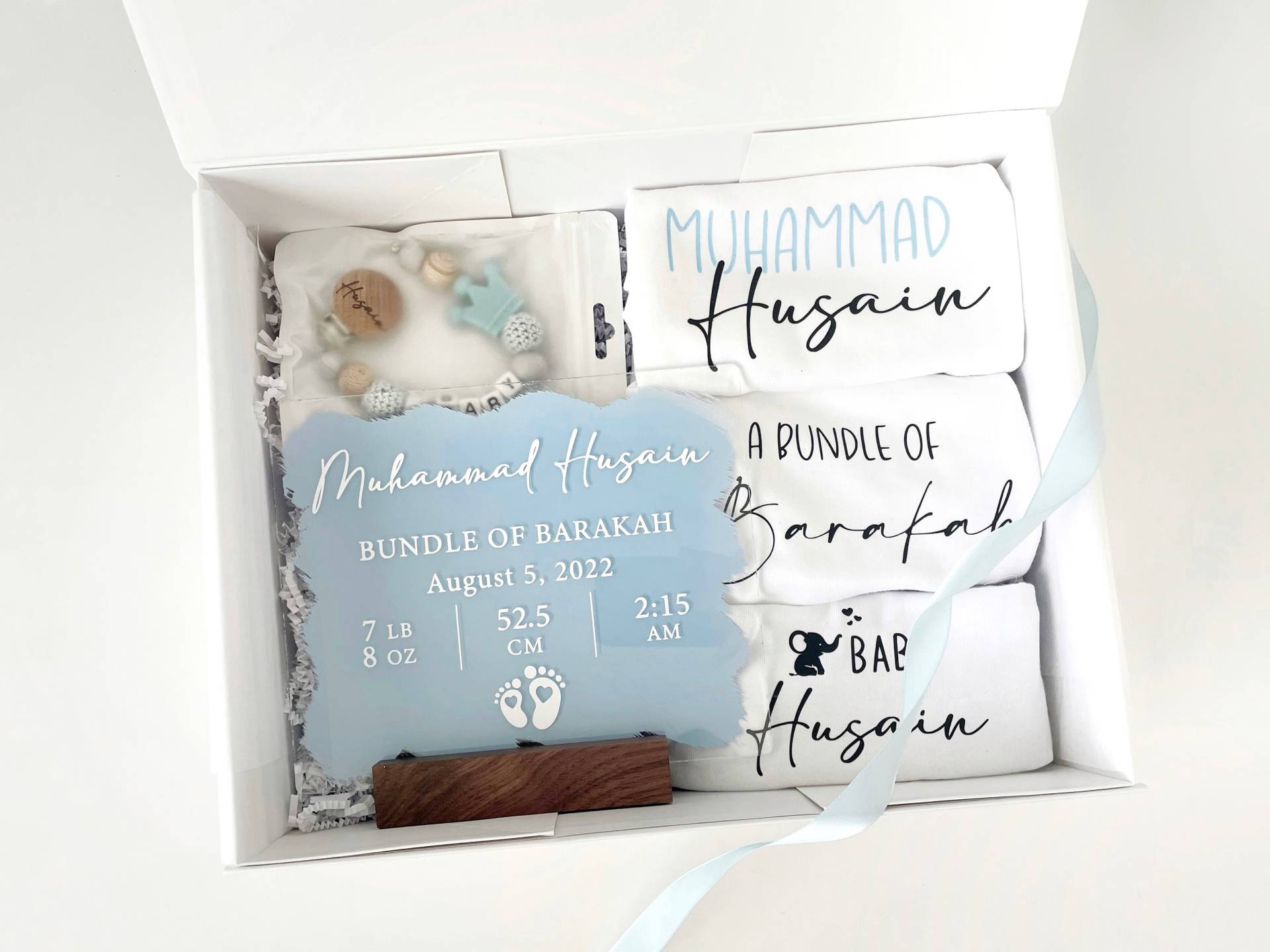 Geschenkset Für Neugeborene, Bündel Barakah, Personalisiertes Andenken Baby Geschenk, Willkommen Baby, Neugeborene Box, Geschenk Neue Eltern von PreciousMemoriezCo