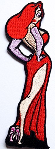 Jessica Rabbit Patch Who Gerahmter Roger Rabbit bestickter Aufnäher zum Aufbügeln Kostüm Cosplay Applikation Motiv Sammlerstück von Premier Patch