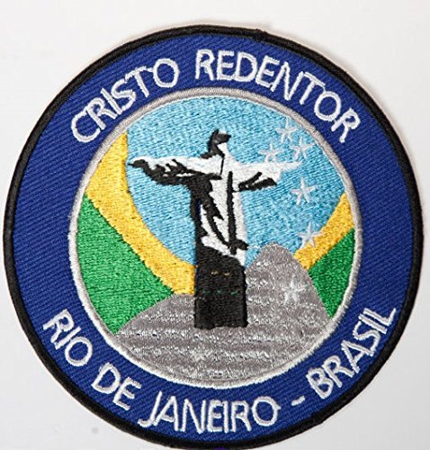 Jesus Christus, der Erlöser Patch Bestickt Eisen/Nähen auf Badge Cristo Redentor Rio de Janeiro Brasil Trekking Trail Aufnäher Souvenir von Premier Patches