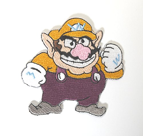 Wario-Aufnäher, bestickt, zum Aufbügeln, für Kostüm, Kart, Snes, Mario World, Super Mario Brothers, Mario Allstars Cosplay von Premier Patches